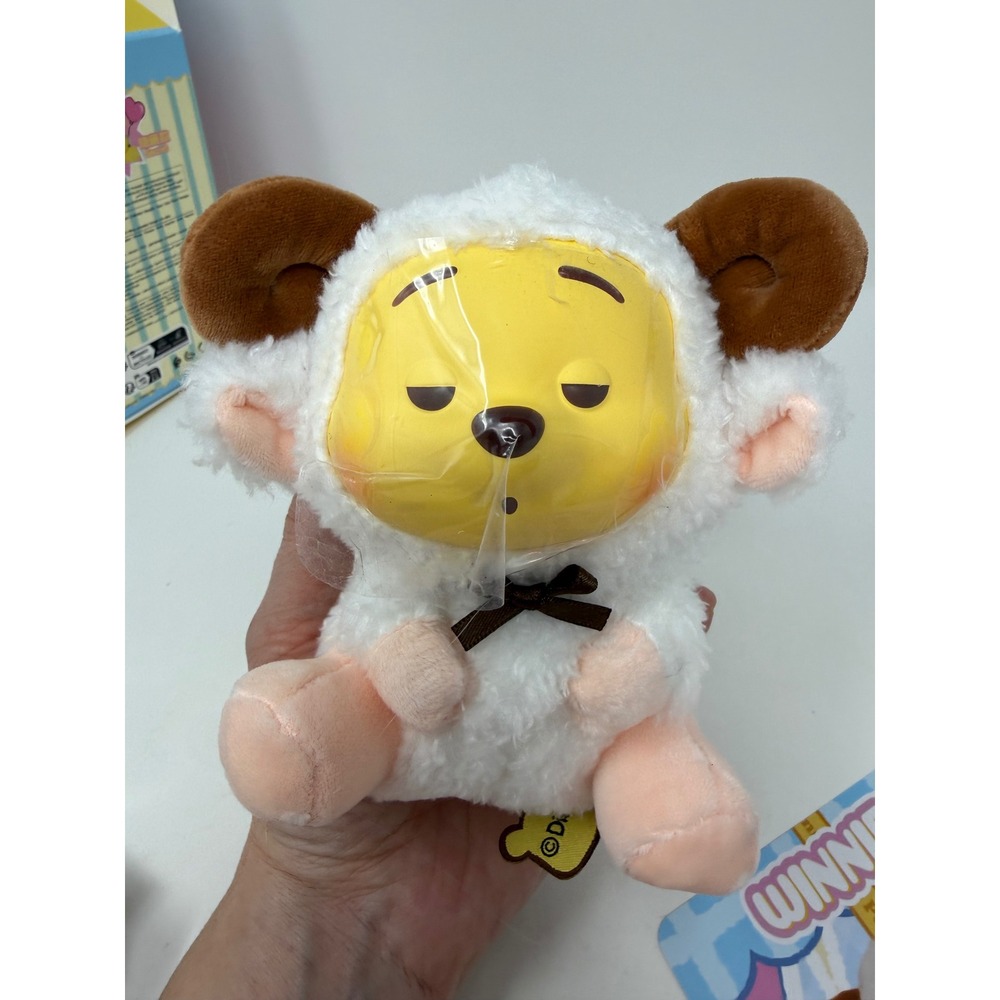 Miniso Disney Winnie the Pooh‎ Sheep Mouton Plush Keychain Clip WITH BOX